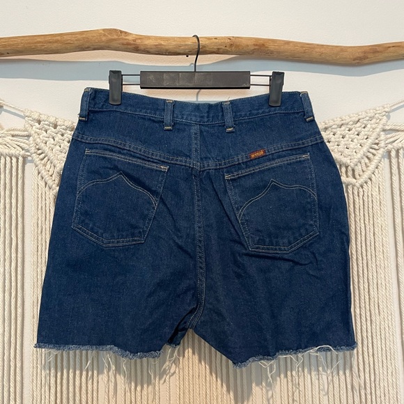 Vintage Rustler Denim High-Waisted Jean Shorts Sz L (12) - Picture 2 of 6